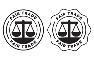 Fair Trade Label Vector Design | Fair Trade Badge Stamp | Ethical Business Seal Badge Icon