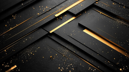golden and black square shape an abstract design suitable for a colorful background.