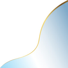 Blue corner sea wave motif