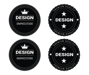 Minimal Vintage Badge Logos for Design Studio and Premium Quality