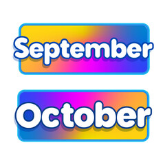 september & october vector