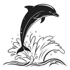 vector illustration of a dolphin