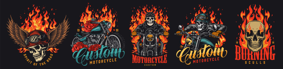 Custom bikes and flames create art © DGIM studio