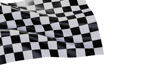 Obraz premium High-quality photo of a checkered flag waving, perfect for sports, racing, and victory themes.