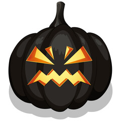 Black Halloween pumpkin jack o lantern