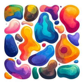Abstract colorful blob pattern