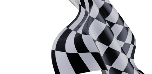 Winning race concept.  Checkered flag, victory, success, finish line.