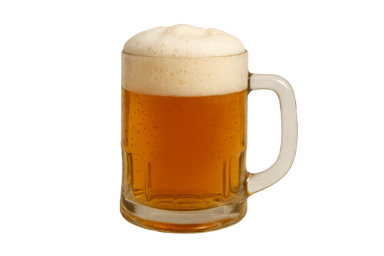 Refreshing Frothy Beer Mug Digital Illustration on Dark Background