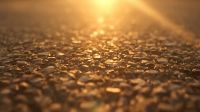 Rainwashed Pebbles and Foam Snakes in Motion