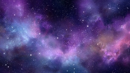 Naklejka premium Vibrant cosmic nebula filled with colorful gases and twinkling stars, creating a mesmerizing celestial scene for imaginative exploration