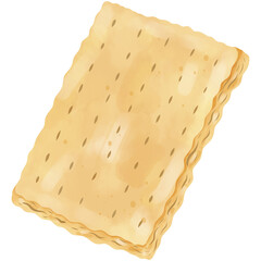 Watercolor hand drawn dessert s'mores