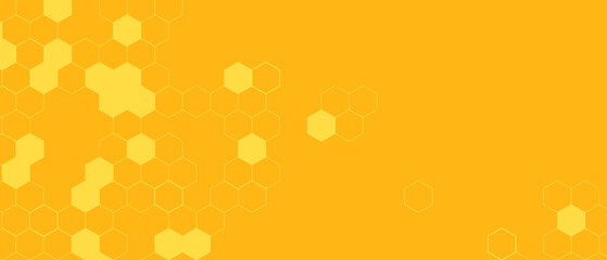 Yellow Hexagon Background . Abstract Honeycomb Pattern Design for web, wallpaper, app or print
