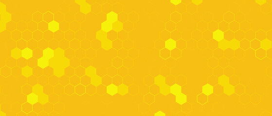 Yellow Hexagon Background . Abstract Honeycomb Pattern Design for web, wallpaper, app or print