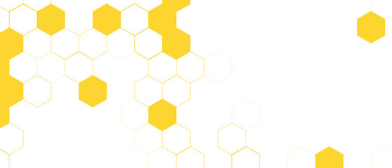 Yellow Hexagon Background . Abstract Honeycomb Pattern Design for web, wallpaper, app or print