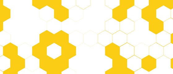 Yellow Hexagon Background . Abstract Honeycomb Pattern Design for web, wallpaper, app or print