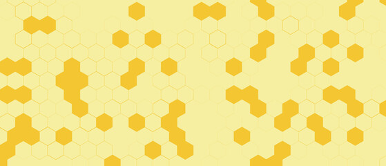 Yellow Hexagon Background . Abstract Honeycomb Pattern Design for web, wallpaper, app or print