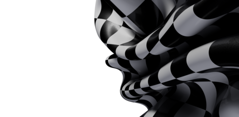 Dramatic checkered flag design, perfect for speed, racing, competition, victory, success themes.