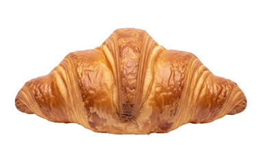 Flaky golden brown french croissant pastry