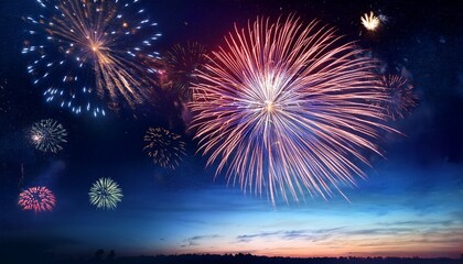 fireworks in the night sky