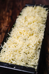 Auflauf gebacken mit K&auml;se Spinat Kartoffeln BAckform in der Herstellung step by step schritt f&uuml;r schritt 