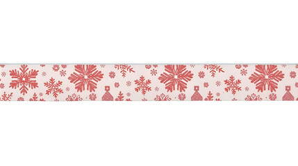 Christmas Decorative Ribbon Seamless Border
