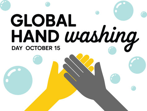 Hands washing for Global Handwashing Day, promoting hygiene and health awareness.