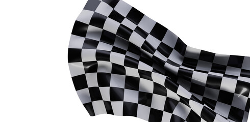 Dramatic checkered flag, perfect for sports, victory, competition themes. High-quality image.