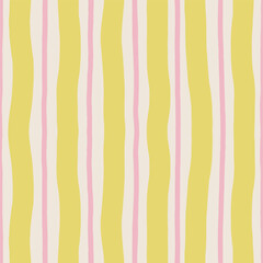 Modern seamless pattern with vertical wavy stripes. Abstract texture with hand drawn organic lines. Modern geometric design, perfect for textile prints, wallpapers, wrapping paper and backgrounds