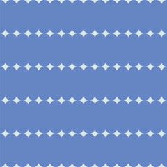 Seamless abstract geometric pattern with horizontal rows of small stars. Simple and elegant modern background with retro vibe. Monochrome geometric background