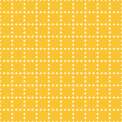 Abstract Seamless Pattern with Elegant Grid made of Stars. Simple Repeated Texture with Small Diamond Stars. Monochrome Background in Retro Style