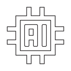 AI Processor Chip Icon