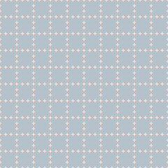 Abstract Seamless Pattern with Elegant Grid made of Stars. Simple Repeated Texture with Small Diamond Stars. Monochrome Background in Retro Style