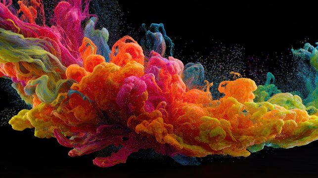 Ebullient Neon Fluid Burst