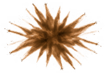 Dynamic high-speed photograph captures intricate explosive cloud formation in stunning detail transparent background