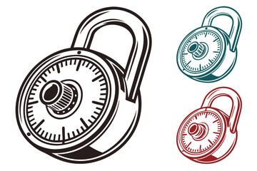 vector illustration of a lock