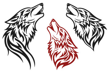 Naklejka premium vector image of a wolf