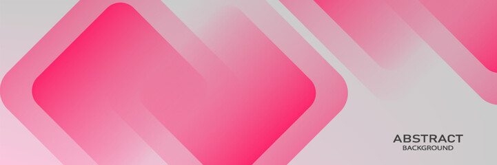 Pink geometric abstract background overlap layer on bright space with cutout shape effect decoration. Modern graphic design element rounded style concept for web banner, flyer, card, or brochure cover