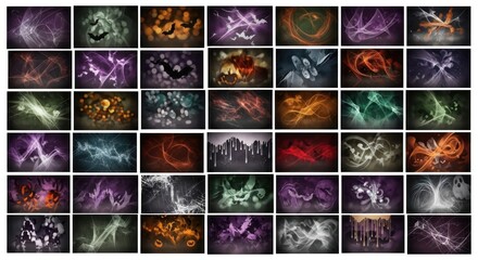 Spooky halloween themed abstract background collection for designers
