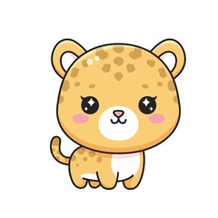 a cartoon leopard with a big smile