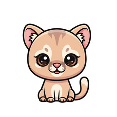 a cartoon cat with big eyes and a big nose