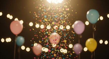 Balloons and Confetti Celebration