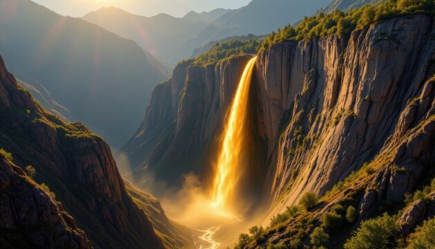 sunrise over the mountains - Powered by Adobe