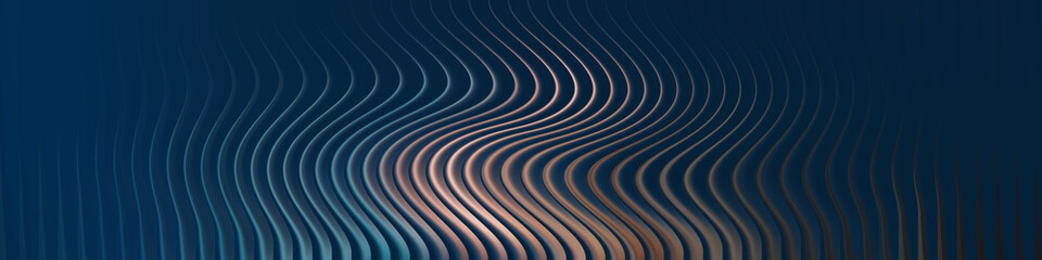 Dark blue abstract wavy lines with a distorted center
