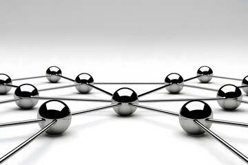 interconnected metallic spheres forming  network