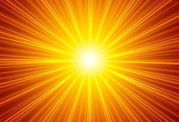 Obraz premium Radiant sunburst, golden light beams emanating from center, yellow, sun
