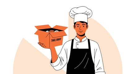 Chef Presents Takeaway Dining, Delivering Tasty Food for Culinary Home Enjoyment
