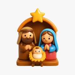 Fototapeta premium Cute nativity scene illustration