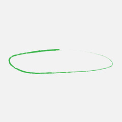 Hand drawing green hand drawn circle