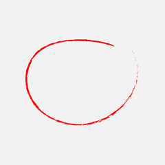 Drawn Line Circles Red Marking Reminder Design Elements Vector
