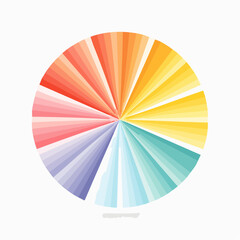 Fototapeta premium Circular Pastel Color Palette With Soft Shadow